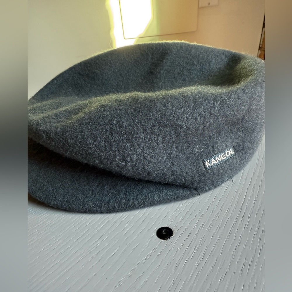 Kangol Gray/blue Wool Flat Cap